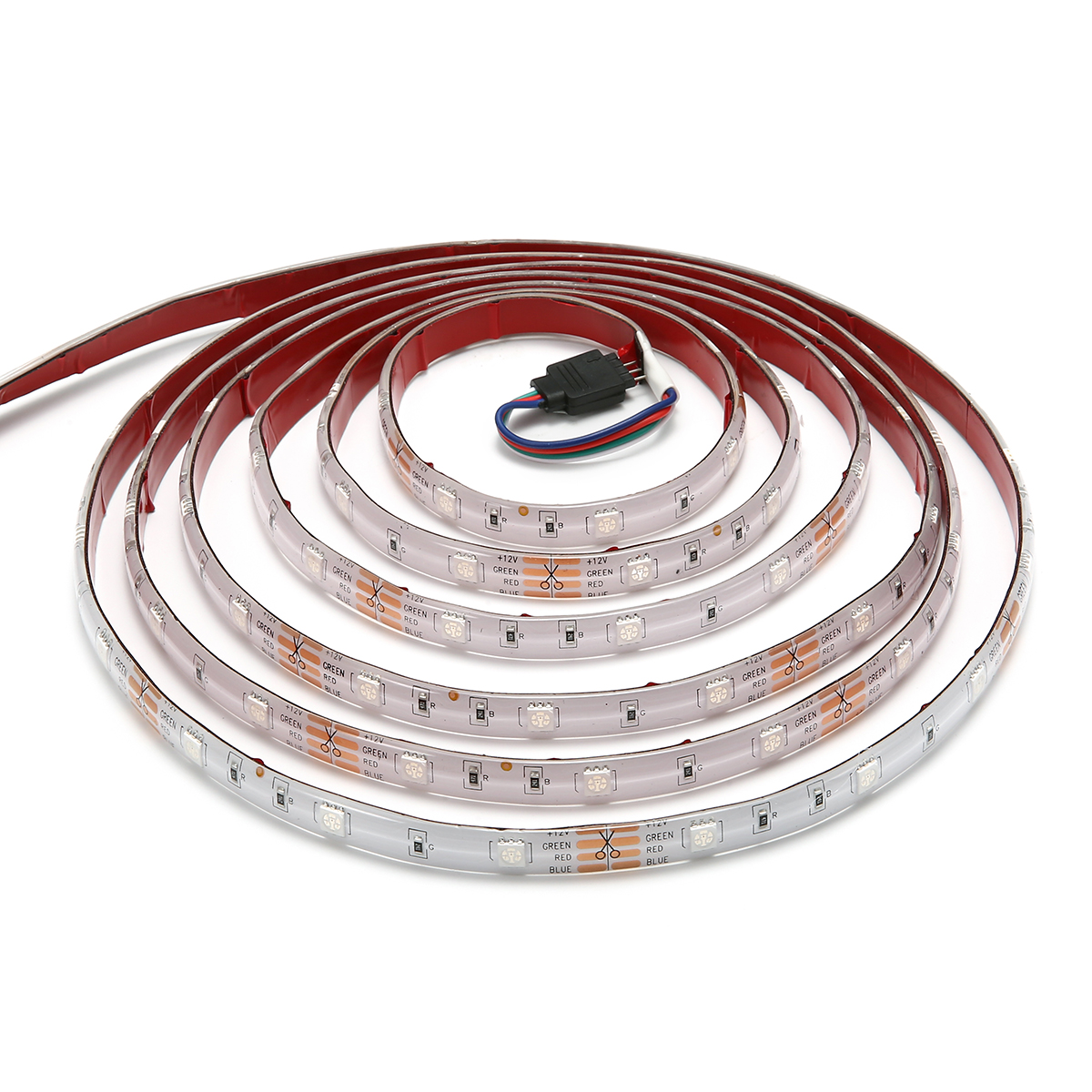 Find 2PCS 5M 5050 LED Strip Light RGB Waterproof Decorative Lamp + Power Supply + 44Keys Remote Control DC12V for Sale on Gipsybee.com with cryptocurrencies