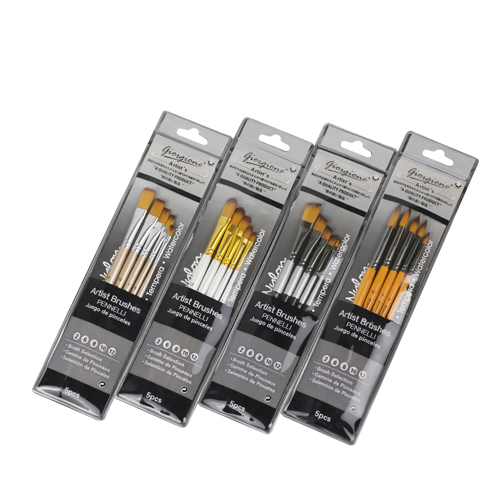 Find Giorgione 5pcs/set Painting Brush Set Gouache Paint Different Shape Nylon Oil Watercolor Brush Set Stationery Art Supplies for Sale on Gipsybee.com with cryptocurrencies