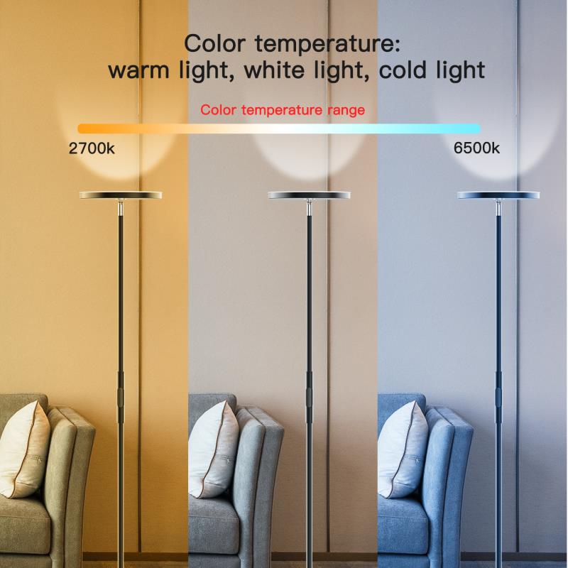 Find ZENGGE AC100-240V 24W Smart Wifi RGB+CCT 2000LM Floor Lamp Dimmable APP Voice Control Works with Google Home Alexa for Sale on Gipsybee.com with cryptocurrencies