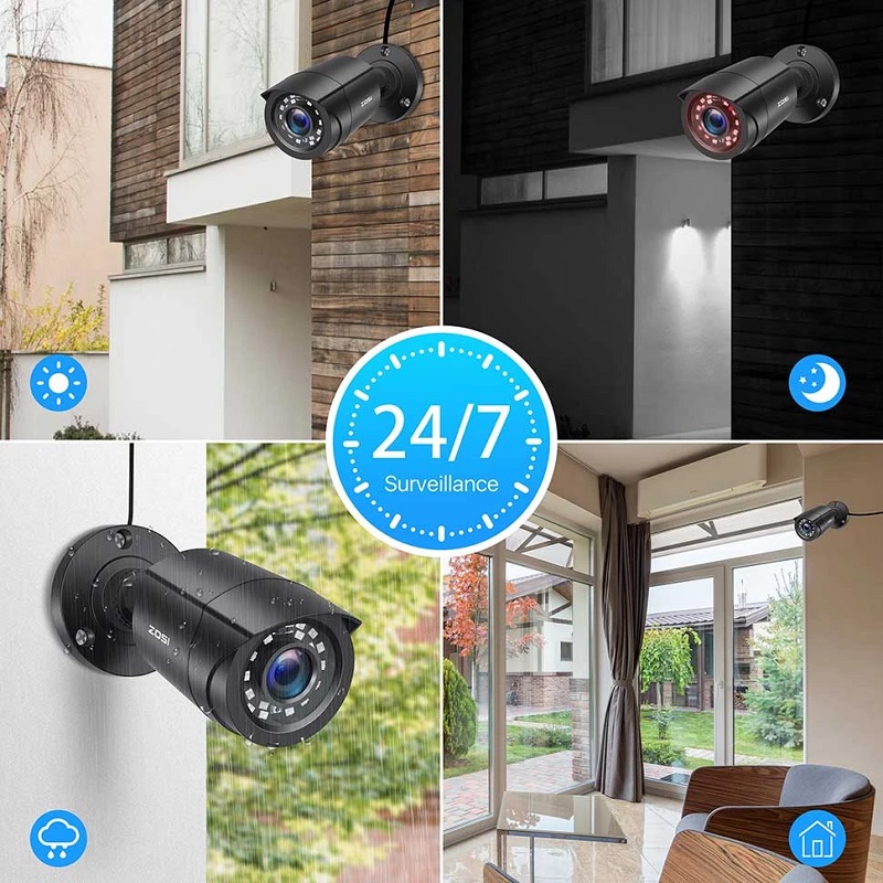 Find ZOSI ZG1062C 2MP 1080P HD 4 in 1 CCTV Security Camera 24 IR LEDs Full color Night Vision Home Indoor Remote Surveillance Camera for Sale on Gipsybee.com with cryptocurrencies