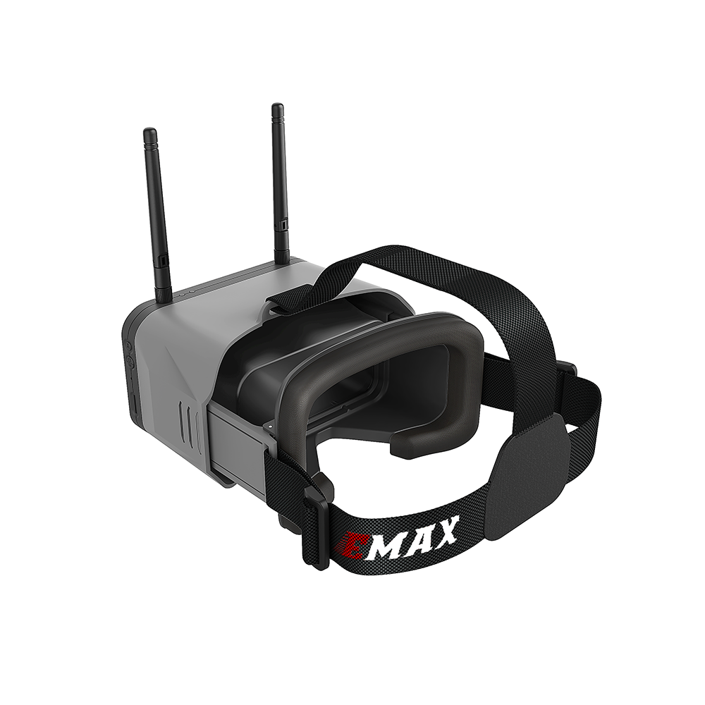 EMAX Transporter 2 Goggles 480*800 4.3 Inch 5.8Ghz 40CH Focal Adjustable Demountable FPV Monitor Built-in Battery DVR for RC Drone Support Tripod 4