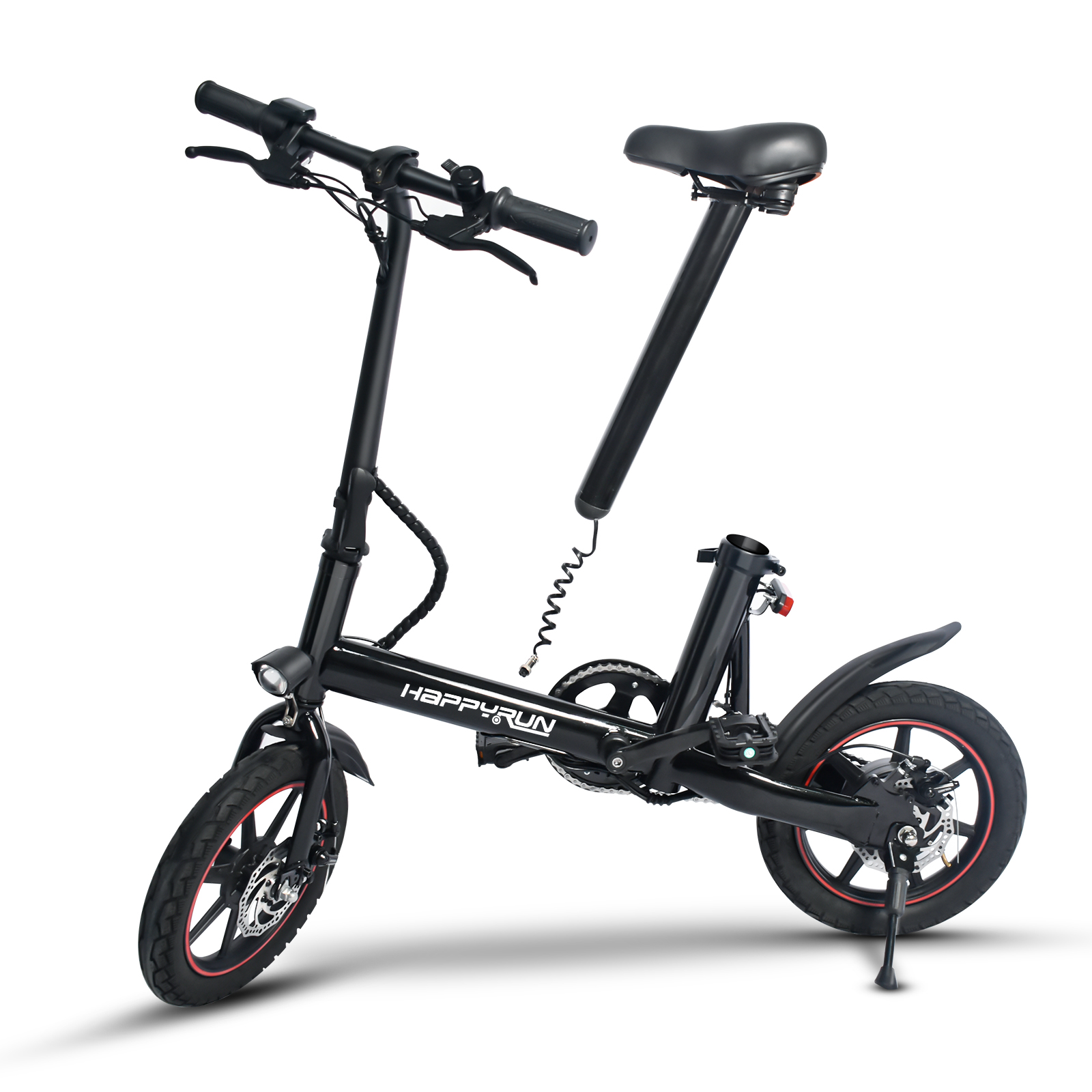 Find EU Direct Happyrun HR X40 250W 36V 6Ah 14inch Folding Electric Bicycle 25KM/H Top Speed 25KM Max Mileage Electric Bike for Sale on Gipsybee.com with cryptocurrencies