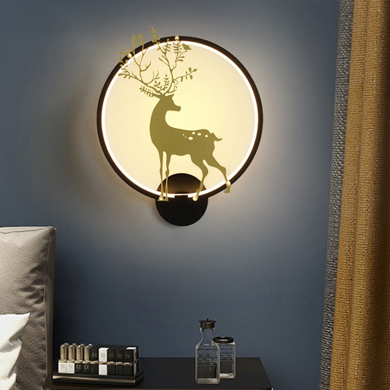 Find 85 265V Modern Minimalist Deer Elk Pattern LED Wall Light Living Room Bedroom Bedside Wall Lamp for Sale on Gipsybee.com with cryptocurrencies