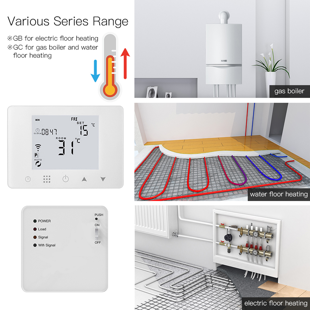 Find MoesHouse WiFi Smart LCD 5A Wall Hung Gas Boiler Water Electric Underfloor Heating Temperature Controller Digital Weekly Programmable Thermostat Wall Mounted Work with Alexa Google Home for Sale on Gipsybee.com with cryptocurrencies