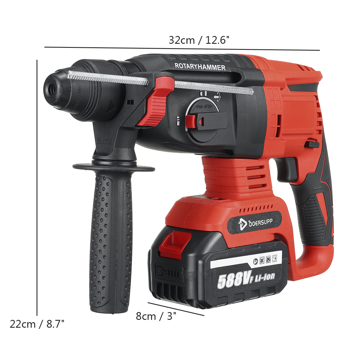 Find Doersupp 588VF Cordless Brushless Rechargeable Electric Hammer Electric Drill Household W/1pc/2pcs Battery EU/US Plug Fit MakitaBattery for Sale on Gipsybee.com with cryptocurrencies