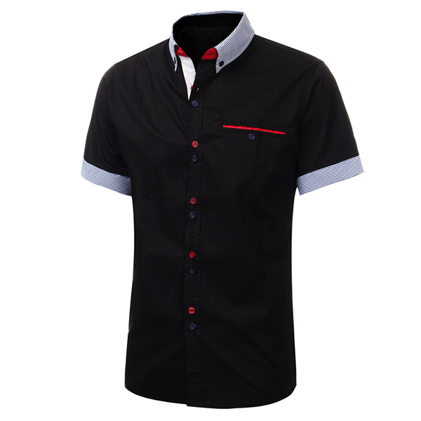 Men's Stylish Formal Short Sleeve Shirt | eBay
