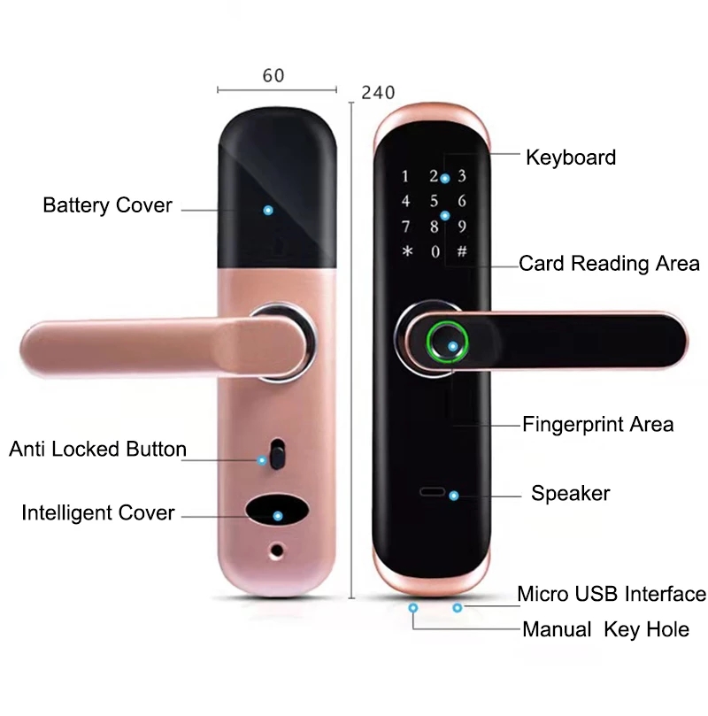 Find Tuya WiFi Fingerprint Smart Door Lock Inteligent Digital Door Lock Electronic Password RFID Card APP Unlock Home Lock for Sale on Gipsybee.com with cryptocurrencies