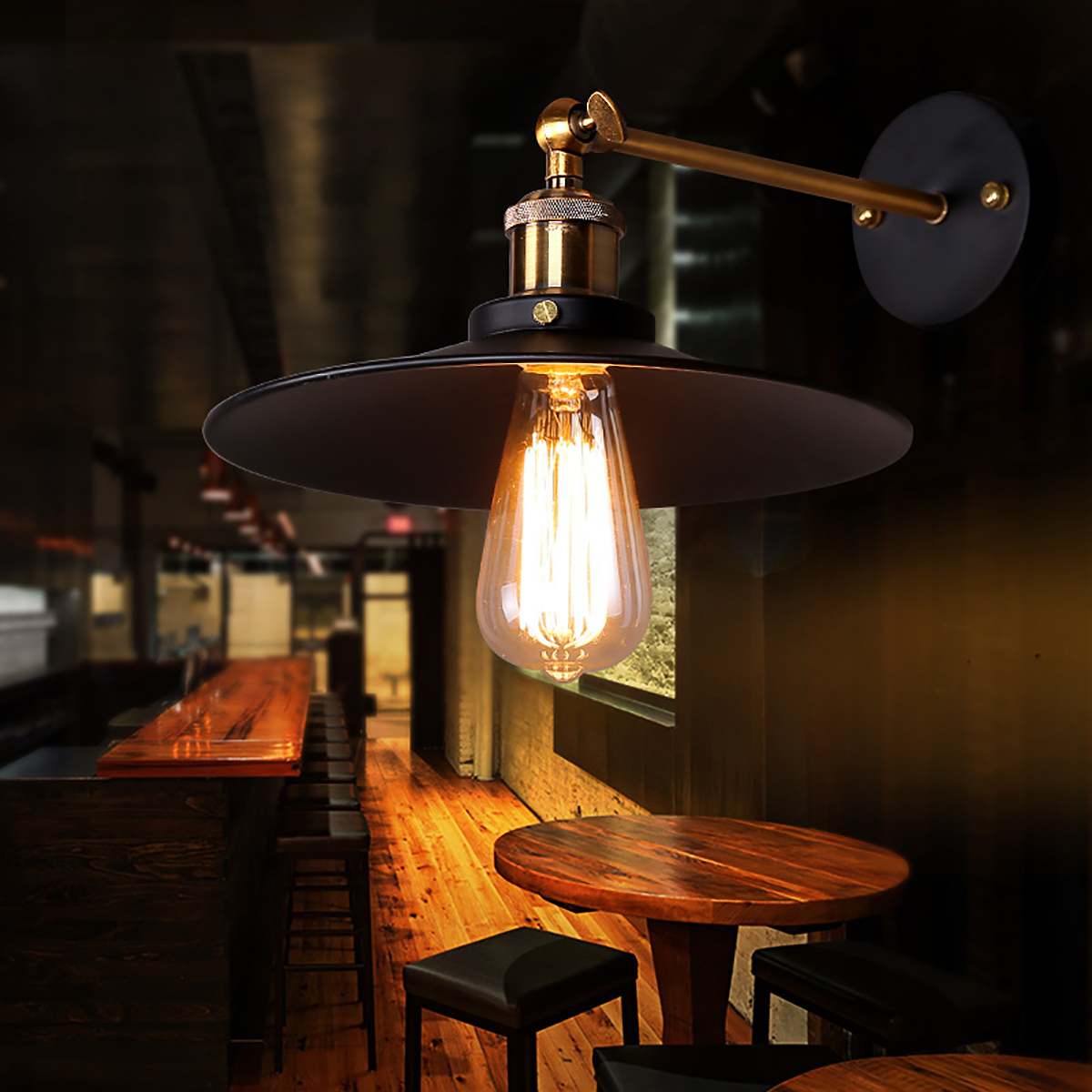 Find E26 Retro Metal Hanging Wall mounted Light Cover American Style Lampshade with Swing Arm AC220V for Sale on Gipsybee.com with cryptocurrencies