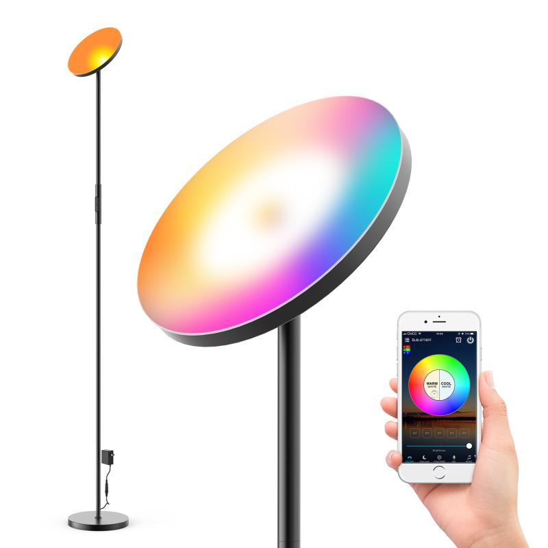 Find ZENGGE AC100 240V 24W Smart Wifi RGB CCT 2000LM Floor Lamp Dimmable APP Voice Control Works with Google Home Alexa for Sale on Gipsybee.com with cryptocurrencies