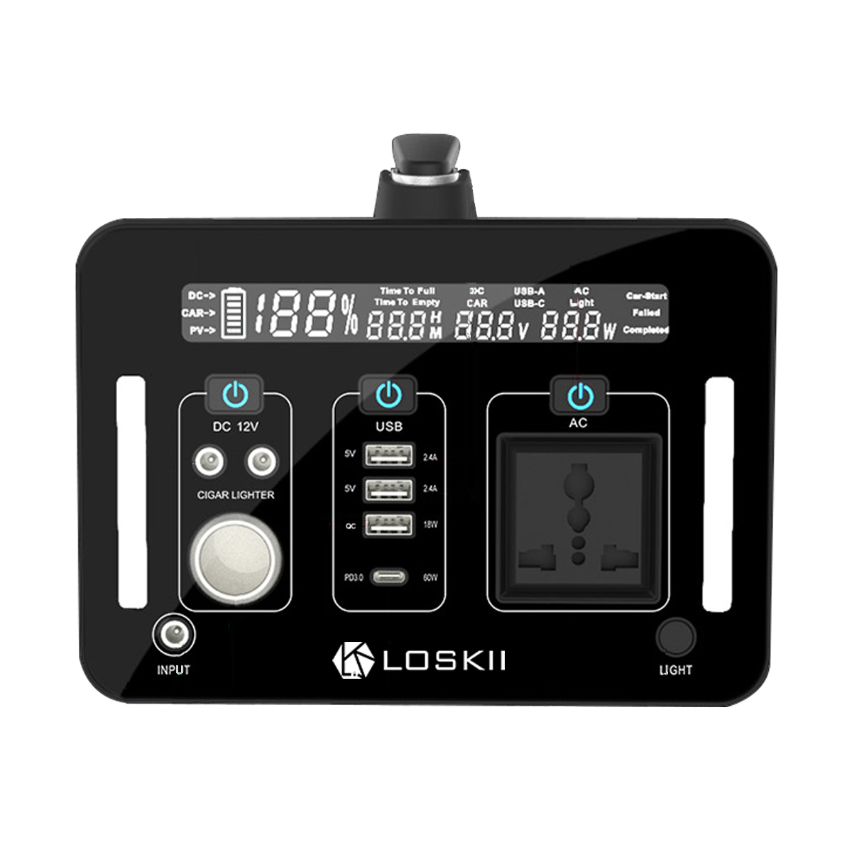 Find Loskii LK-PS32 Portable Outdoor Power Station Battery Generator 100-240V 270000mAh/1000Wh Camping Solar Generator Emergency Energy Supply LCD Display for Outdoor Camping for Sale on Gipsybee.com with cryptocurrencies