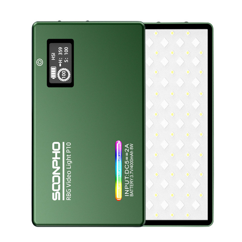 Find SOONPHO P8 P10 8W 2500K 8500K RGB LED Video Light CRI 97 Fill Light Photography Lighting for Live Broadcast Video Recording Shooting Studio Lamp 4000mAH Battery Type C Port for Sale on Gipsybee.com with cryptocurrencies