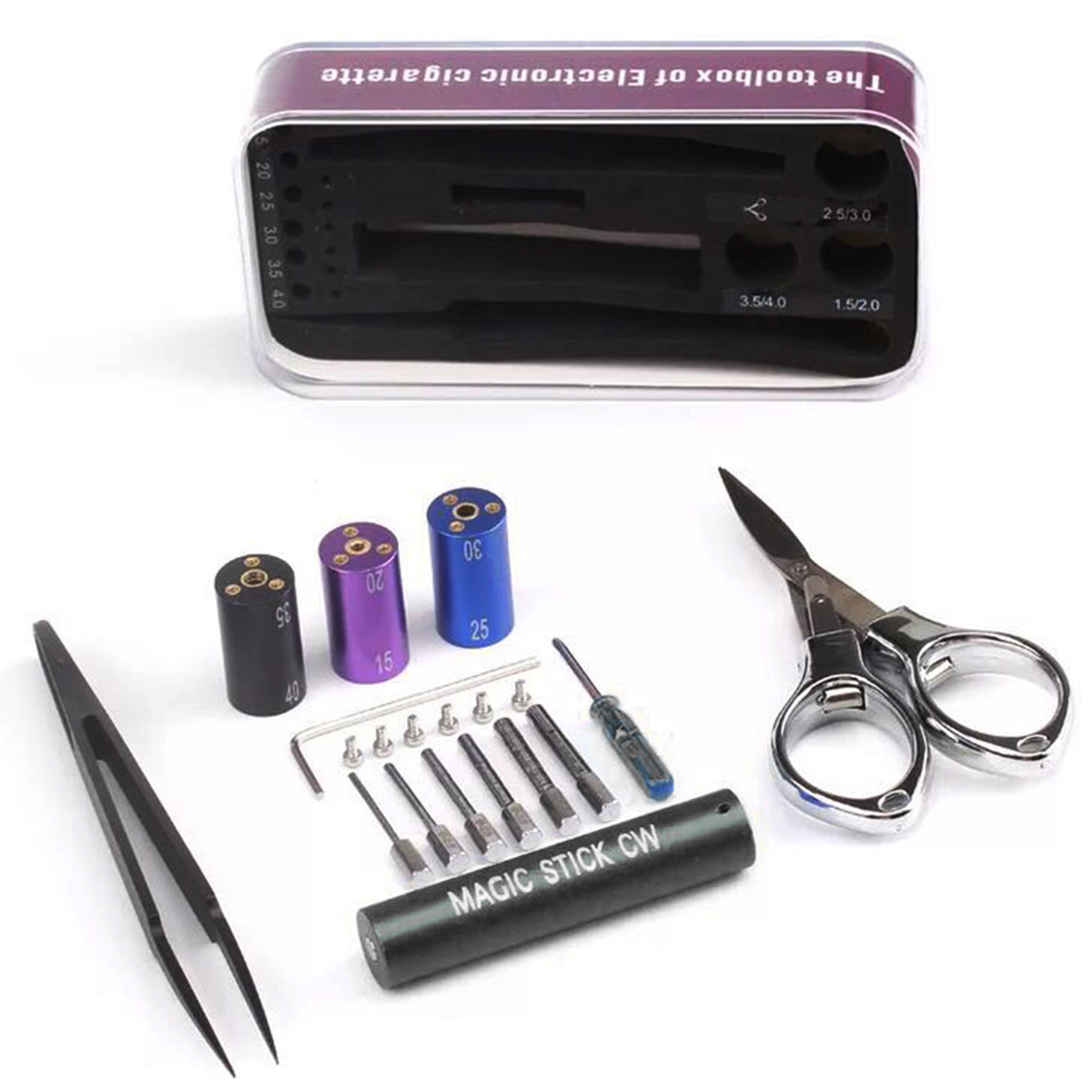 Find 6 in 1 Electronic Atomizer Coil Jig Winder Scissors Screwdriver Tweezers DIY Tools For RDA RBA for Sale on Gipsybee.com with cryptocurrencies