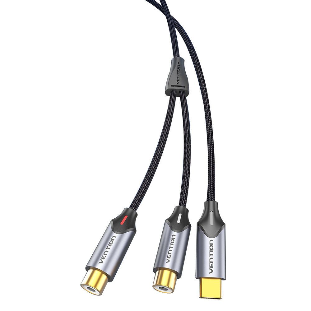 Find Vention BGV USB C Male to 2 Female RCA Cable 0 5/1/1 5m Gold plated Hi Fi Sound Audio Cable Connector for Sale on Gipsybee.com with cryptocurrencies