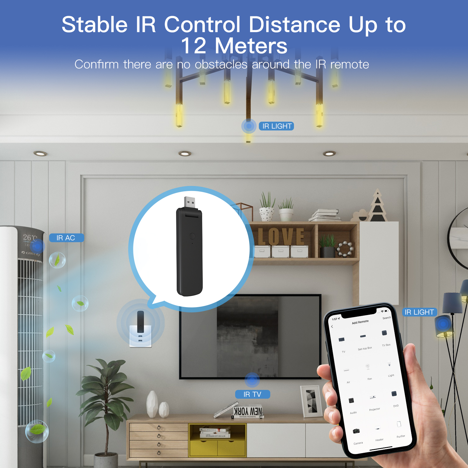 Find Moes Tuya Infrared WiFi Remote Controller Wireless USB IR for IR TV Fan Switch Smart Home Automation Support Alexa for Sale on Gipsybee.com with cryptocurrencies