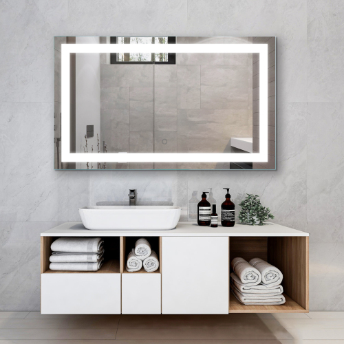 Find USA Direct LED Lighted Bathroom Wall Mounted Mirror with High Lumen Anti Fog Separately Control Dimmer Function for Sale on Gipsybee.com with cryptocurrencies