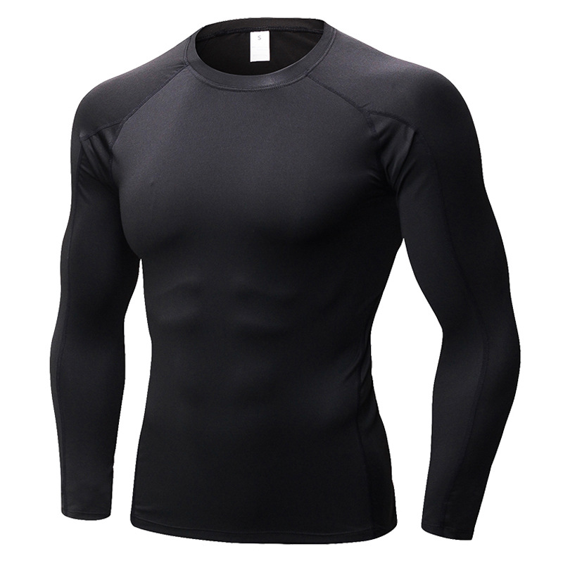 24SHOPZ Pro Mens Compression Tight Long Sleeve Shirts Fitness Training Tops Activewear
