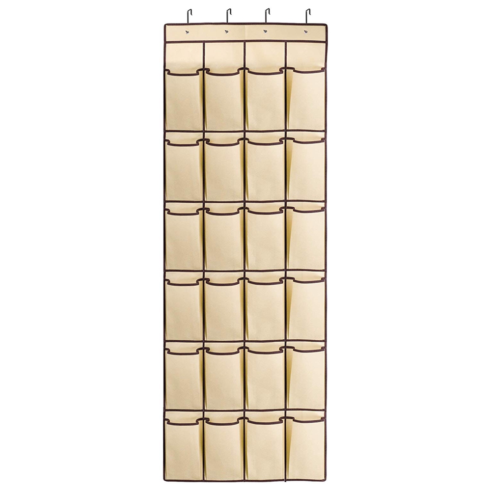 Find 24 Pockets Hanging Shoes Organizer Storage Bag Hanger Door Back Keys Small Items Storage Shelf Wall Cabinet with 4 Hooks for Sale on Gipsybee.com with cryptocurrencies