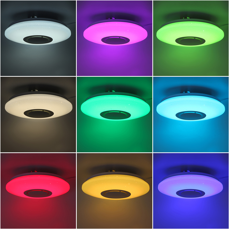 Find WIFI LED Ceiling Lamp with bluetooth Speaker LED Ceiling Lamp Color Change with Remote Control RGB Music Ceiling Lamp Dimmable with APP Control 3000 6500K for Alexa Google Home for Sale on Gipsybee.com with cryptocurrencies