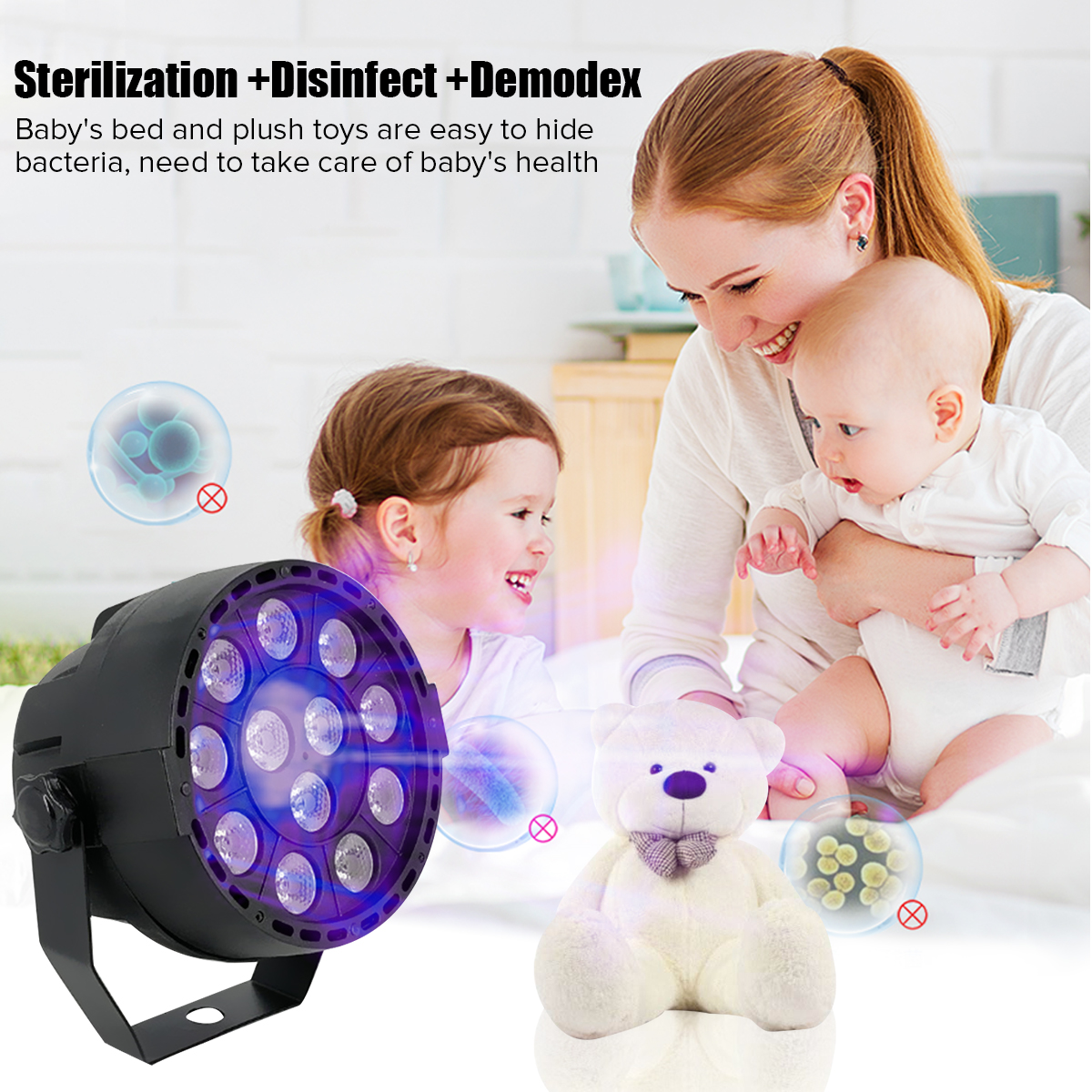 Find Portable UVC Germicidal Lamp UV Light Home Travel Disinfection Sterilization for Sale on Gipsybee.com with cryptocurrencies