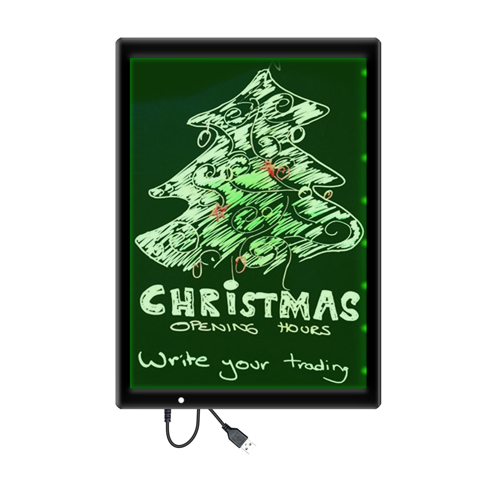 Find 13x9 Inch Double-Side LED Flashing Writing Board Business Message Memo Menu Sign for Sale on Gipsybee.com with cryptocurrencies