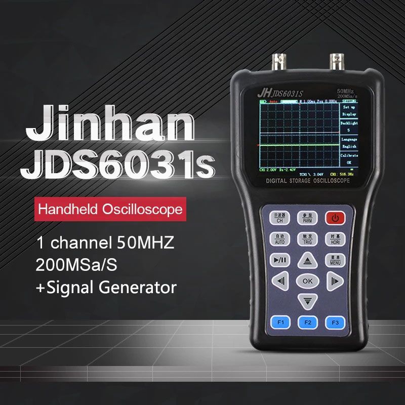 Find JDS6031S 50M 200MSa/S Portable Digital Storage HandHeld Oscilloscope with Signal Generator for Sale on Gipsybee.com with cryptocurrencies