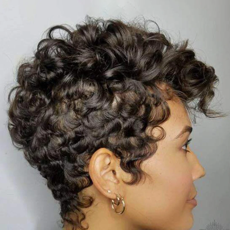Find Black Ultra Short Curly Hair High Temperature Fiber Soft Afro Small Curly Wigs for Sale on Gipsybee.com
