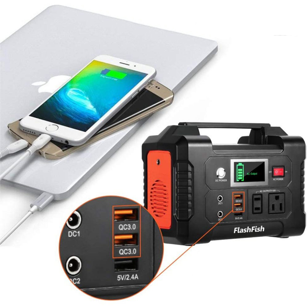 Find [US Direct] FlashFish 200W 40800mAh Portable Power Station With 110V AC Outlet/2 DC Ports/3 USB Ports+Flashfish 18V 100W Foldable Solar Panel With PD Type-c QC3.0 Backup Battery Kit for Sale on Gipsybee.com with cryptocurrencies