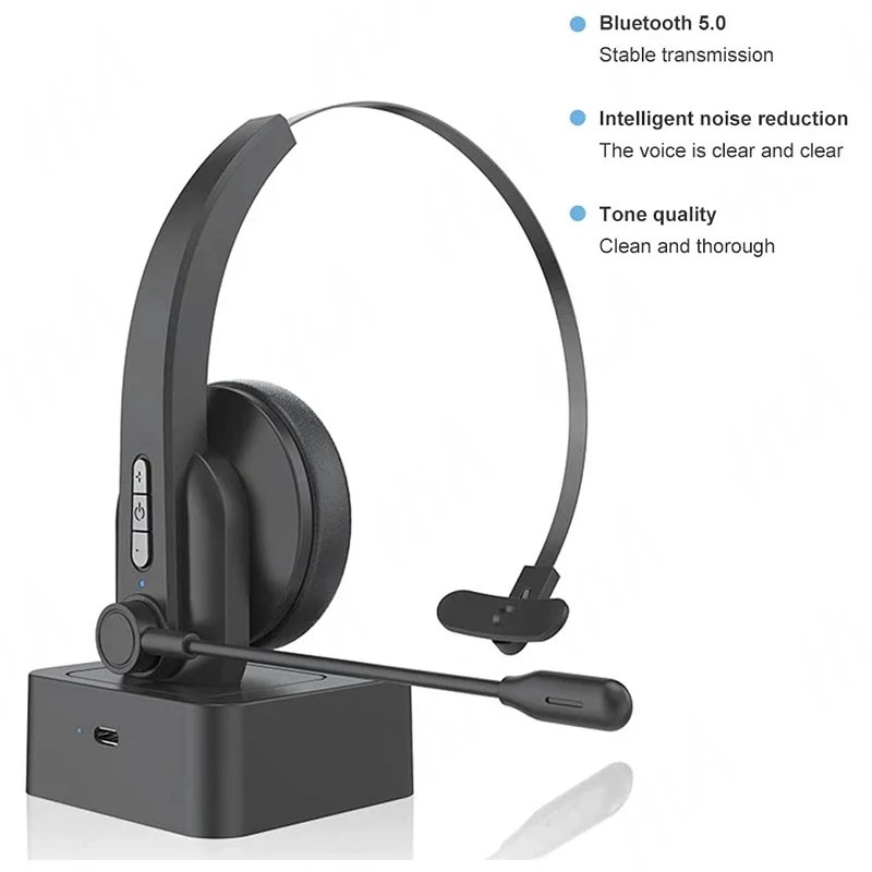 Find OY631 Single Ear Headset bluetooth Headphone Noise Cancelling Head mounted Headphone with Microphone for Cell Phones PC Tablet for Sale on Gipsybee.com