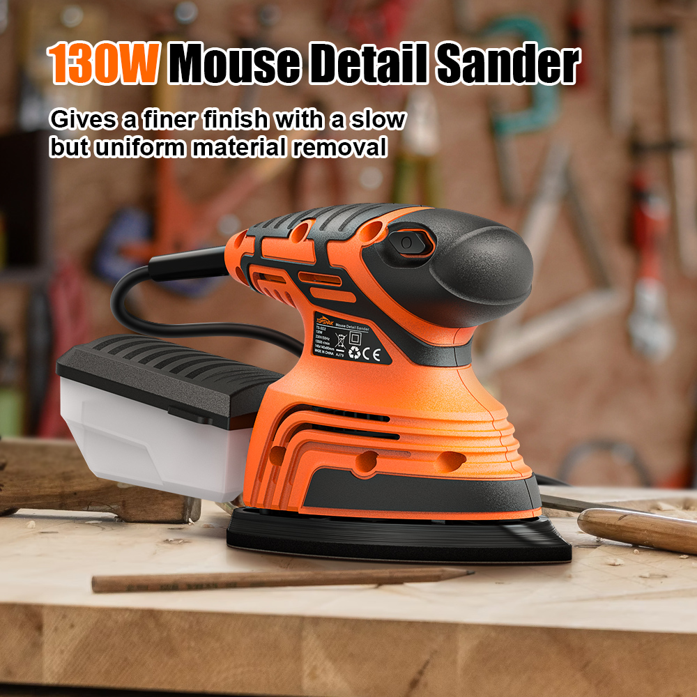 Find TOPSHAK TS SD2 130W Mouse Detail Sander Small Sander with 12Pcs Sandpapers Dust Collection Box Hand Sander EU/US Plug for Sale on Gipsybee.com with cryptocurrencies