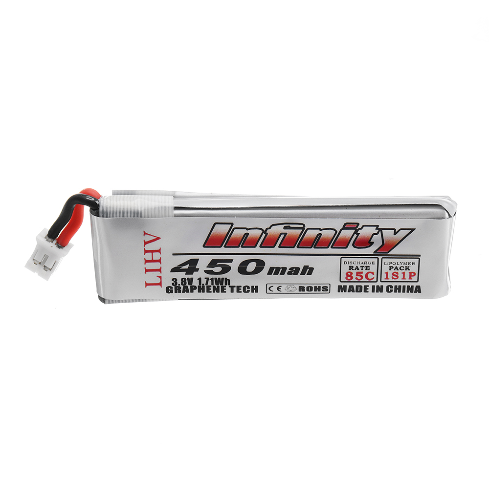 AHTECH Infinty 3.8V 450mAh 85C 1S LiPo Battery PH2.0 Plug for FPV RC Drone 1