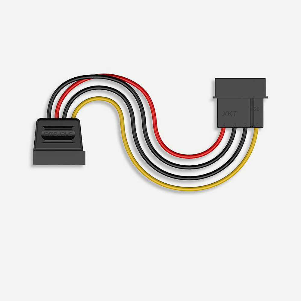 Find SATA Power Adapter Cable 4pin to 15pin One to One Extension Cable Hard Disk Drive Power Cable Connector 0.2m Shengwei  SPC-102 for Sale on Gipsybee.com with cryptocurrencies