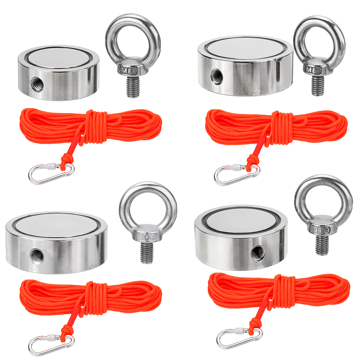 Find 80-200KG Double Side Neodymium Fishing Salvage Recovery Magnet with 10M Rope for Detecting Metal Treasure for Sale on Gipsybee.com with cryptocurrencies