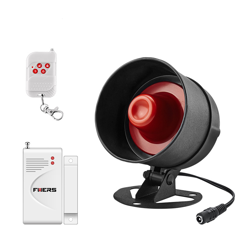 24SHOPZ Fuers Alarm Siren Speaker Loudly Sound Alarm System Kits Wireless Home Alarm Siren Security