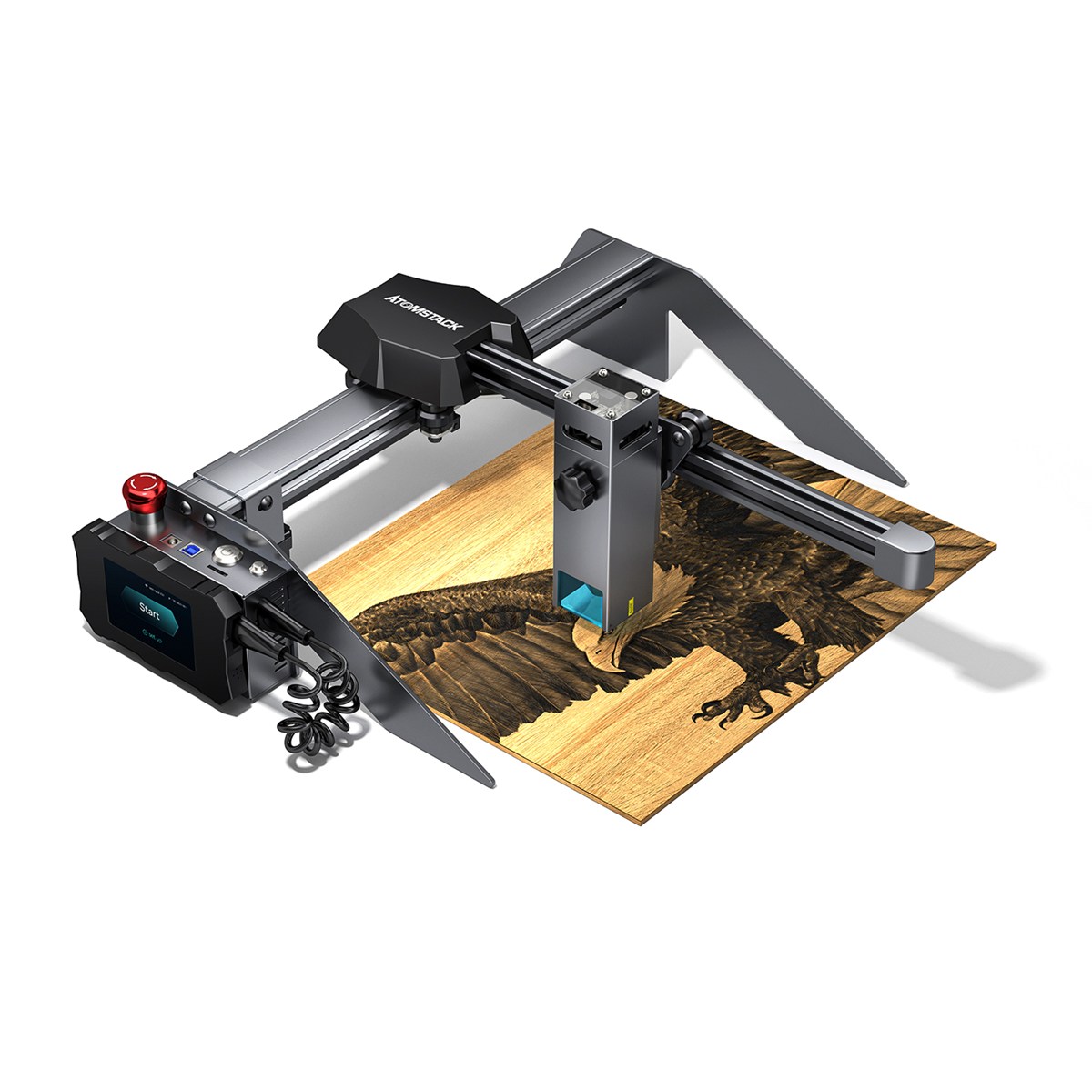 Find New ATOMSTACK P9 M50 Portable Dual Laser Engraving Cutting Machine 10W Output Power DIY Laser Engraver 304 Mirror Stainless Steel Engraving Support Offline Engraving 20mm Wood Cutting 15mm Acrylic Cutting for Sale on Gipsybee.com with cryptocurrencies