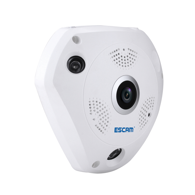 Telecamera 360° ESCAM Fisheye VR QP180 Shark 960P IP WiFi Camera 1.3MP Visione Notturna a Infrarossi 2