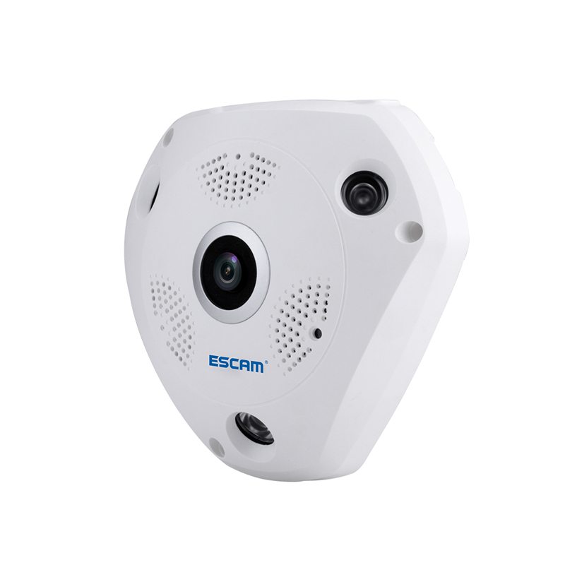 Telecamera 360° ESCAM Fisheye VR QP180 Shark 960P IP WiFi Camera 1.3MP Visione Notturna a Infrarossi 4