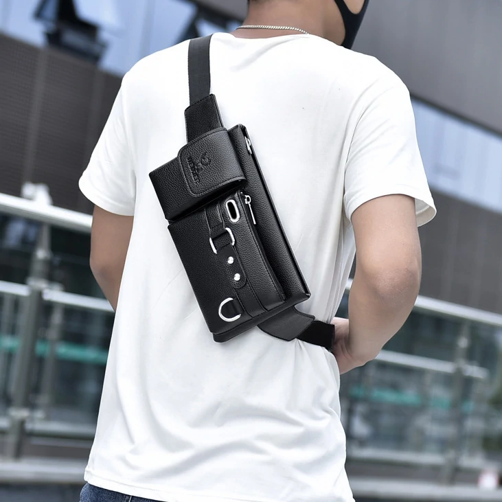 Find WEIXIER Multi Pockets Large Capacity PU Leather Mobile Phone Storage Bag Belt Waist Packs for Sale on Gipsybee.com