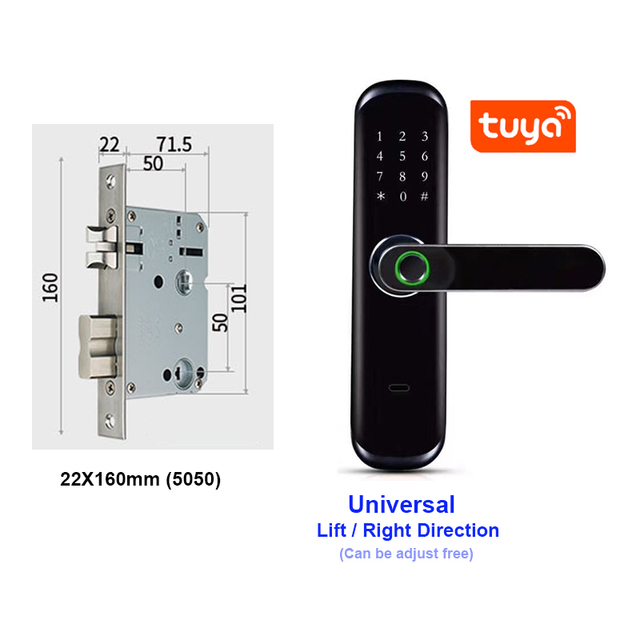 Find Tuya WiFi Fingerprint Smart Door Lock Inteligent Digital Door Lock Electronic Password RFID Card APP Unlock Home Lock for Sale on Gipsybee.com with cryptocurrencies