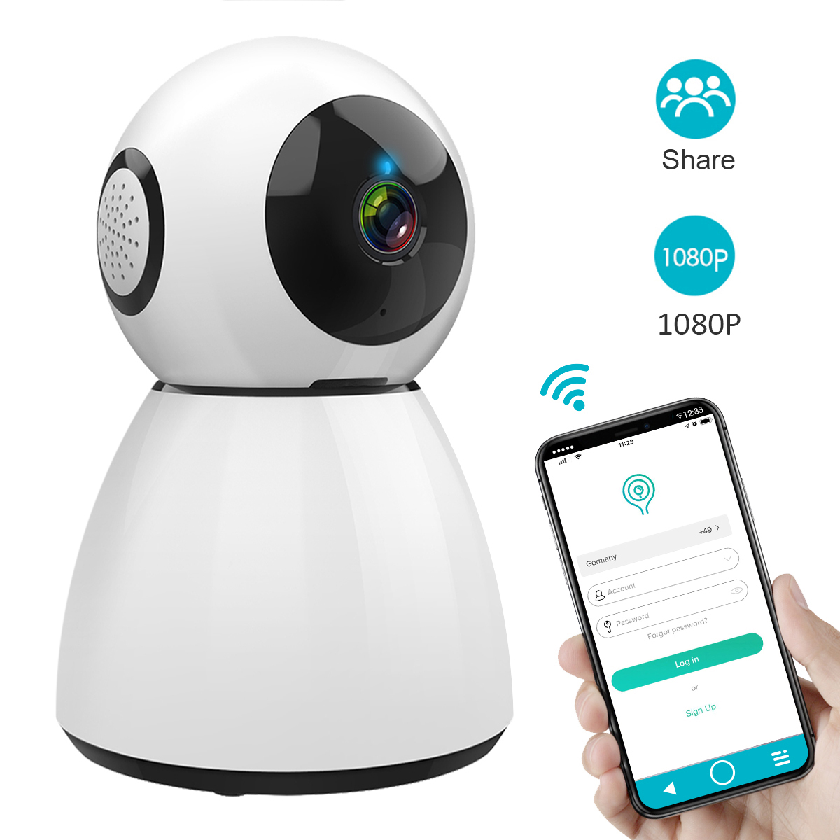 Find 1080P HD Snowman WIFI IP Camera  Night Vision Support 128G Memory Card Surveillance Camera for Sale on Gipsybee.com with cryptocurrencies