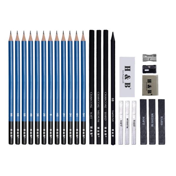 H&B HB-SDTB23 Sketch Drawing Pencil Set Professional Painting Pencils School Art Supplies Beginner Drawing Art Tools—3