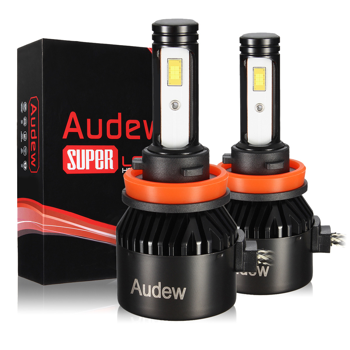 AUDEW 2PCS 72W Car LED Headlights Bulbs 1