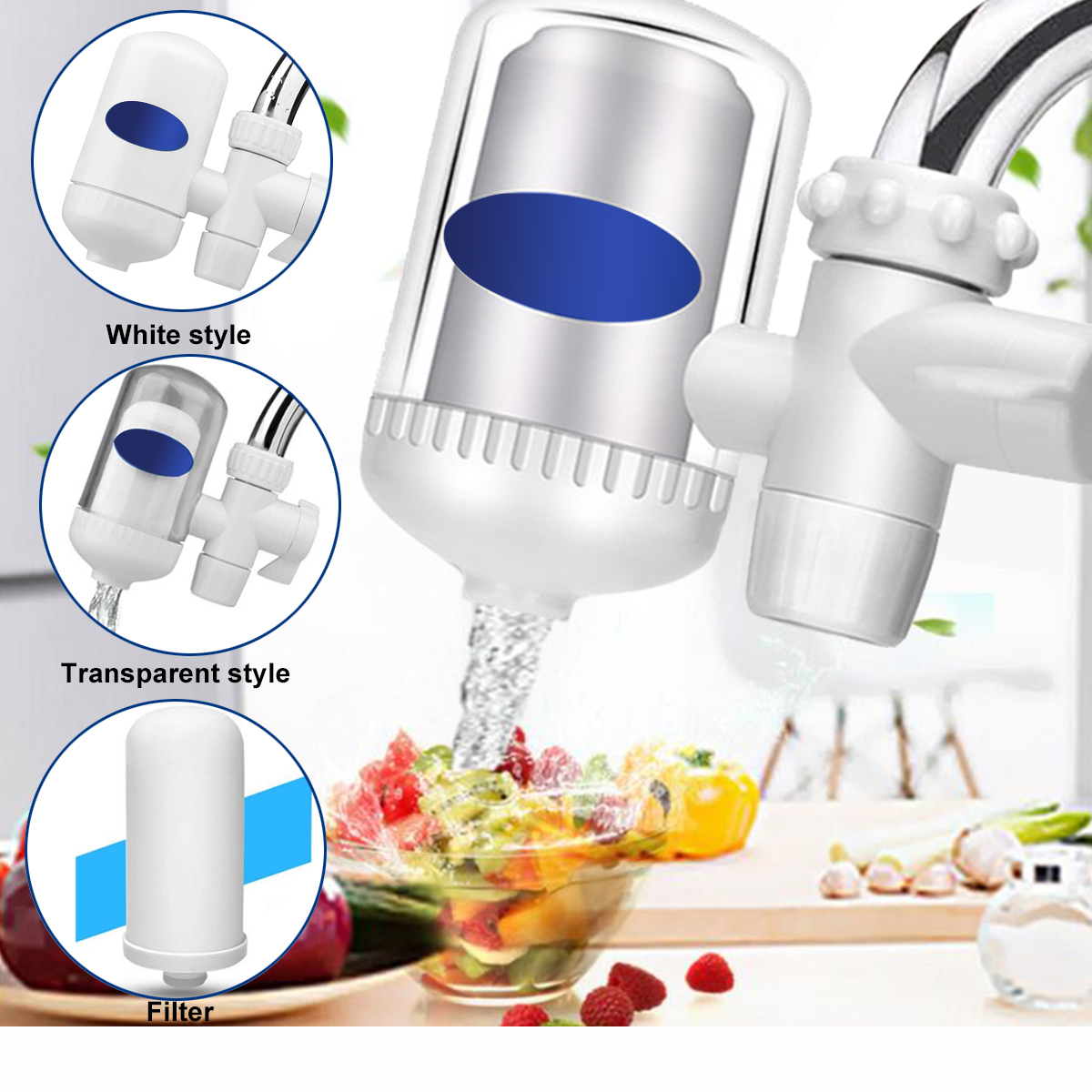 Find Bakeey Faucet Tap Water Purifier Filter Kitchen Tap Water Filter Washing Vegetable and Cooking Water Filter for Sale on Gipsybee.com with cryptocurrencies