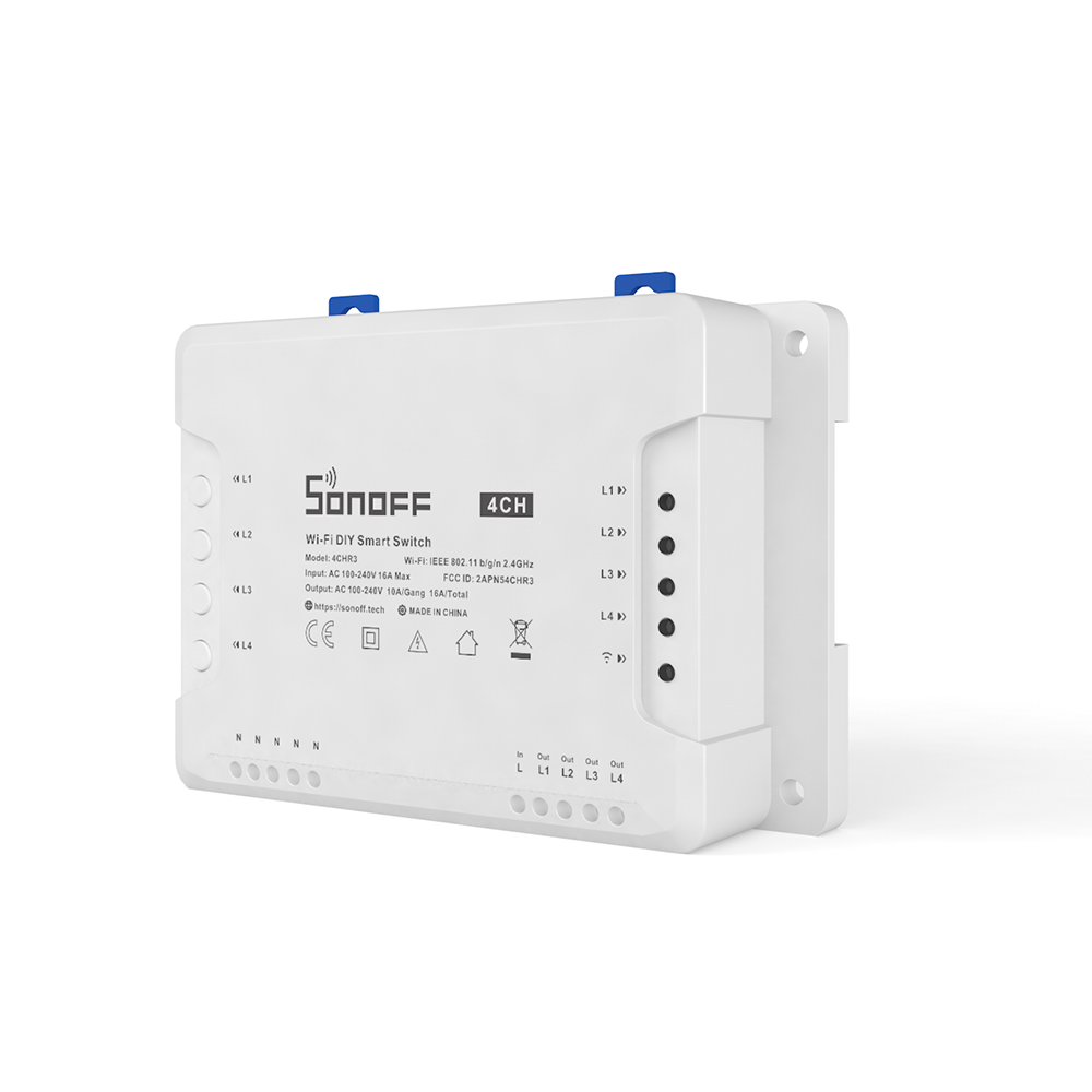 SONOFF 4CH R3 o 4CH PRO R3 AC100-240V 50/60Hz 10A 2200W WiFi Smart Home Funziona con Alexa e Google Home 3