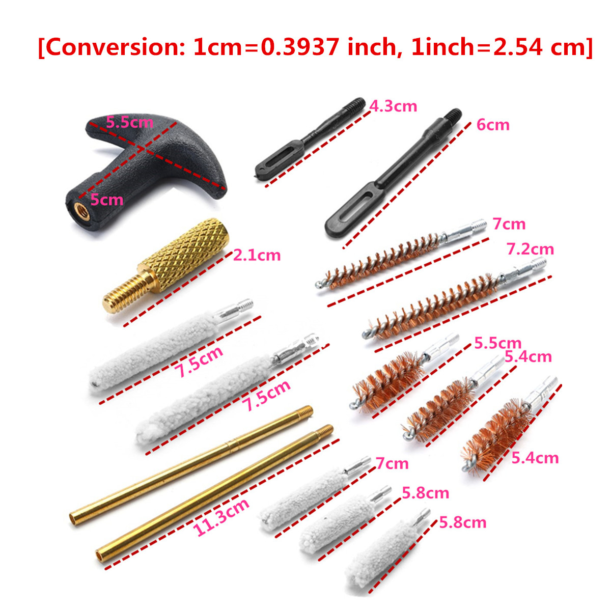 Find 16pcs Gun Cleaning Kit Case Universal For 22 357 38 40 44 45 9mm Guns for Sale on Gipsybee.com with cryptocurrencies