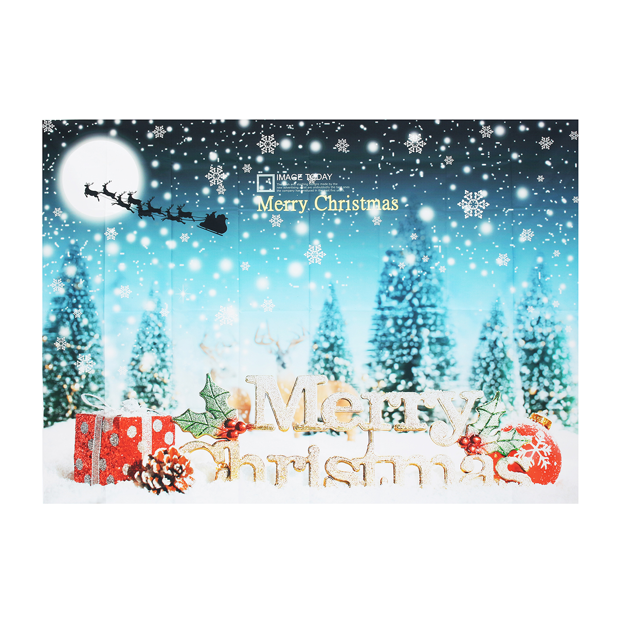 Find 5x7FT Merry Christmas Snow Gift Photography Backdrop Background Studio Prop for Sale on Gipsybee.com with cryptocurrencies