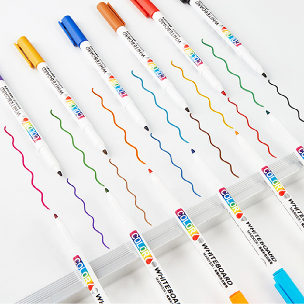 12 Colors Magic Whiteboard Pen Erasable Colorful Thin Marker Pen for Office School Home Supplies—4