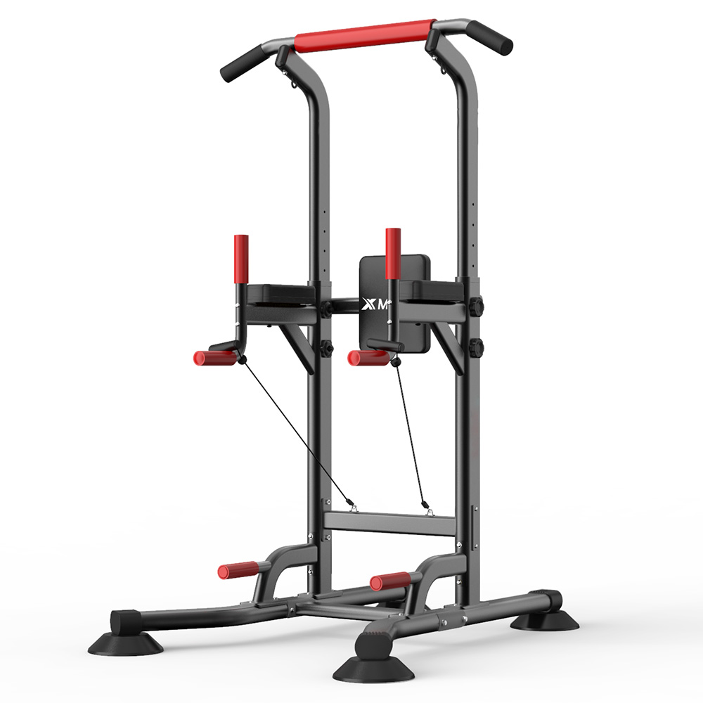 [US Stock] XMUND XD-PT1 Multifunctional Pull Up Dip Station Power Tower Traction Horizontal Bar Strength Training Fitness Exercise Home Gym