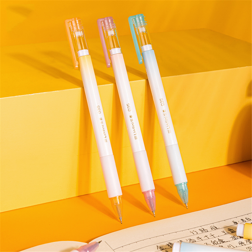 Find Deli A619 12Pcs Netural Pen Set 0.35mm Enhanced Needle Nib Colorful Shell Gel Pen Student Writing Notes Taking Signing Pen Black Ink For School Office for Sale on Gipsybee.com with cryptocurrencies