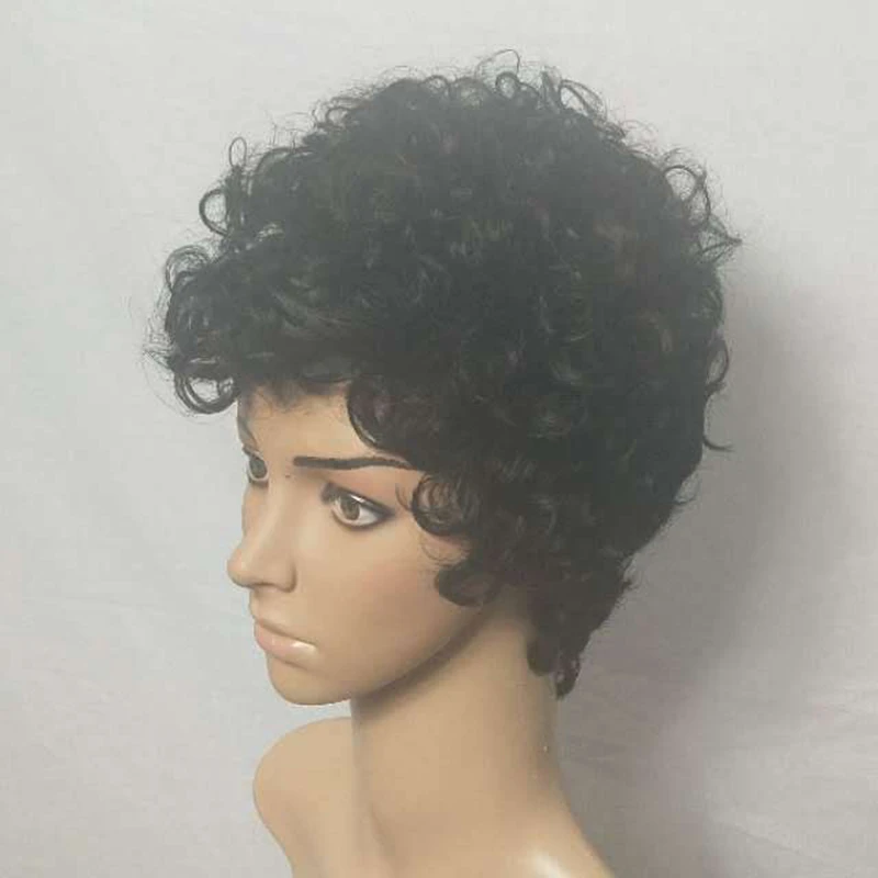 Find Black Ultra Short Curly Hair High Temperature Fiber Soft Afro Small Curly Wigs for Sale on Gipsybee.com