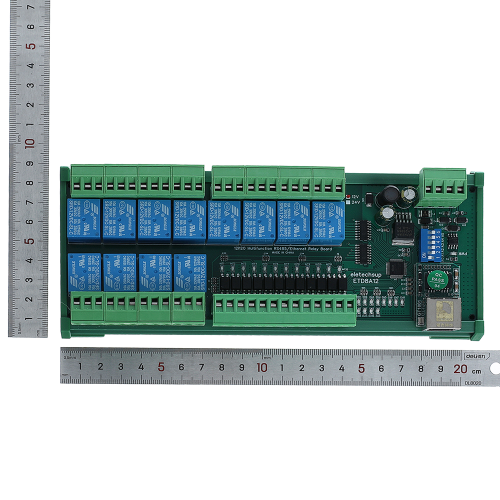 Find 2 IN1 12 DIO Ethernet/RS485 Relay Switch Module Modbus RTU TCP/IP Network Controller PLC Expansion Board for Sale on Gipsybee.com with cryptocurrencies